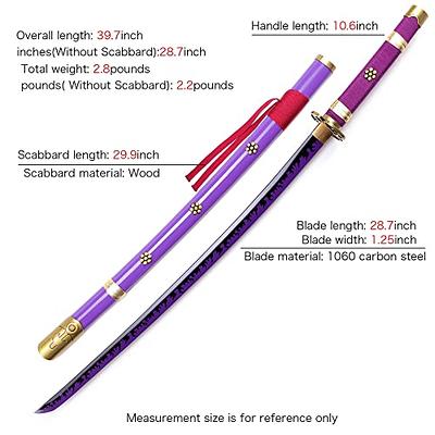 HI-REEKE Cosplay Anime Swords Building Blocks Kit 1 Piece Roronoa Zoro Enma  Yamato Sword Model Samurai Katana Toys for Aldult (Compatible with