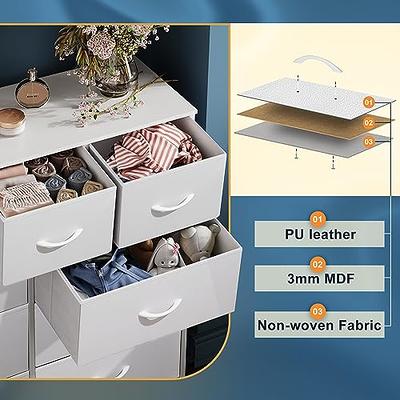 NASHZEN Dresser for Bedroom with 11 Drawers, Tall Fabric Chest of