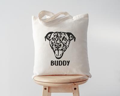 Personalized Dog Tote Bag Dog Person Gift custom Dog Bag 