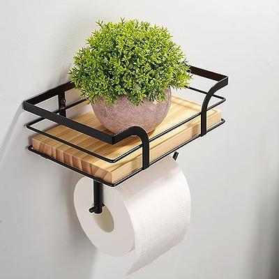 mDesign Modern Narrow 2-Tier Toilet Paper Roll Holder Stand - White/Natural