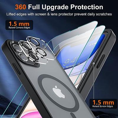 SUPFINE for iPhone 13 Pro Max Case [Compatible with MagSafe] [10 FT  Military Grade Drop Protection] 2X [ Tempered Glass Screen Protector+Camera  Lens