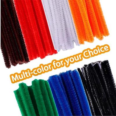 100 Pcs 6 mm x12 Inch Assorted Bright Colors Pipe Cleaners Chenille Stems  for DIY Crafts