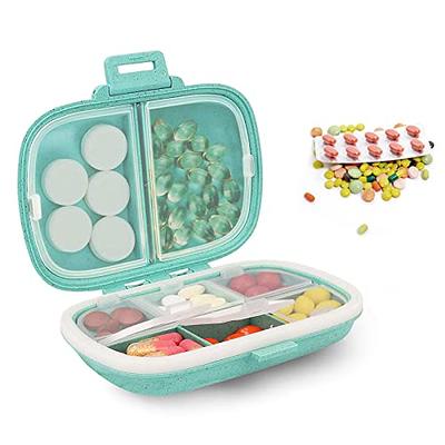 Travel Pill Container, Portable Small Cute Pill Case, 8 Compartment Small  Pill Box Daily Pill Organizer for Vitamin, Supplements Storage (Blue) -  Yahoo Shopping