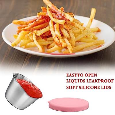 Biioistle sauce cups reusable portion condiment containers small ramekin  dipping sauces round bowls butter warmer small stainless steel bowl ramakan  metal ramekins syrup salsa (Style01) - Yahoo Shopping