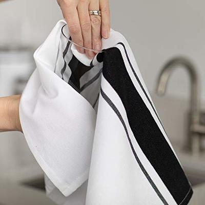 Sticky Toffee Kitchen Towels Dish Towels 100% Cotton, Stripe 4 Pack, 27.5  in x 19.5 in, Black - Yahoo Shopping