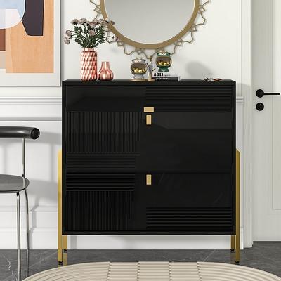 Shoe Cabinet for Entryway Slim， Rattan Shoe Cabinet, Freestanding Shoe Rack  Storage Hanging Cabinet with 3 Rattan Decorative Flip-Flop Drawers, Cabinet  for Entryway, Hallway, Bedroom (Nature) - Yahoo Shopping