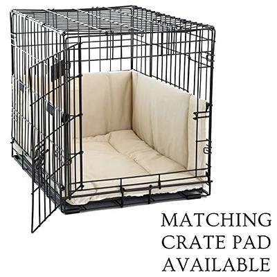 Pet Dreams - Large 36 Inch Khaki Tan Dog Crate Bumper & Non Toxic Dog Bed  Set Brushed Twill, Machine Washable Eco Friendly Dog Crate Accessories,  fits