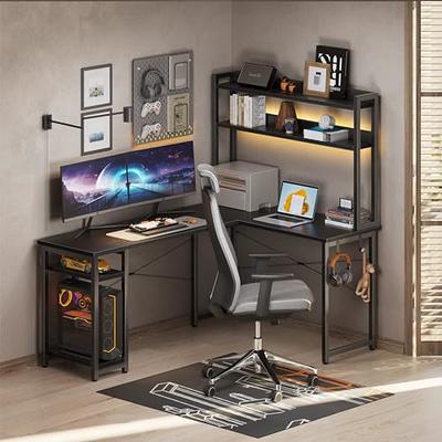 66 L Shaped Desk with Hutch, 66 inch Corner Computer Desks with