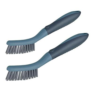 Floor Scrub Brush with Long Handle Adjustable, 2 in 1 Scrape and