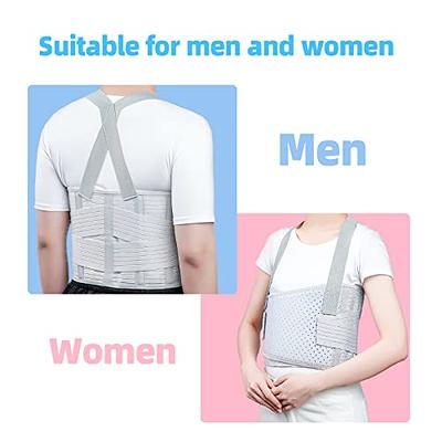 Solmyr Rib Brace Broken Rib Belt, Rib Support Brace for Men and Women,  Breathable Chest Wrap Belt for Sore or Bruised Ribs Support, Sternum  Injuries, Dislocated Ribs Protection, Pulled Muscle Pain in