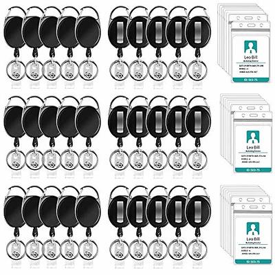 Puroma 30 Pack ID Badge Holder with Clip Retractable Heavy Duty