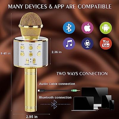 WS858 Wireless Bluetooth Karaoke Microphone Singing Handheld Smartpnone  Speaker Mic for Home KTV Outdoor Party