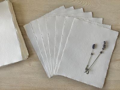 Bulk 50 Handmade Paper Sheets, Deckled Edge, Torn Edge, Blank Wedding  Invitations, Rag Paper, Wedding Paper, Custom Printing, Stationery 