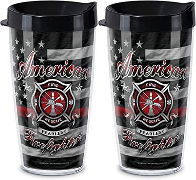 First Dawn Double Wall Insulated Unbreakable Plastic Travel Tumbler with  Lid Holds 16 Fluid Ounces BPA Free Microwave Safe Dishwasher Safe Set of 2  USA American Firefighter Design - Yahoo Shopping