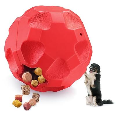 Indestructible Dog Toys Treat Dispensing - Super Tough Dog Toys for  Aggressive chewers Large Breed Durable Dog Toys IQ Training (Orange)