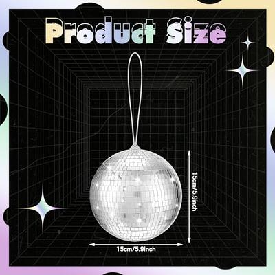 Big Mo's Toys Mirror Ball - Silver Hanging Disco Ball Party Decoration  Accessories for 70s Parties