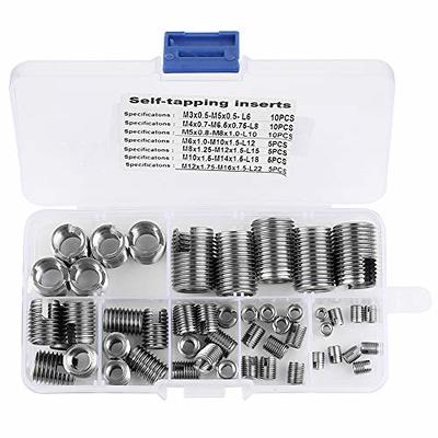 20pcs M3 x 6mm Threaded Repair Insert Stainless Steel Thread Insert Nuts  for Helical Repair