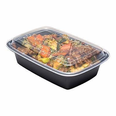 EcoQuality Black Sushi Trays with Lids 9.35 x 5.75 inch - Disposable Sushi  Container Packaging Box with Cover Carry Out Take Out Boxes Black Plastic