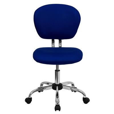 Flash Furniture Mid-Back Blue Mesh Padded Swivel Task Office Chair