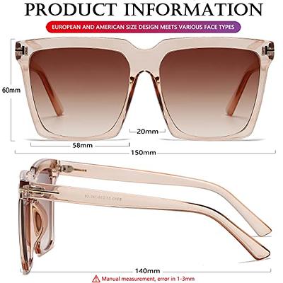  Melpomenia Trendy Oversized Square Sunglasses for