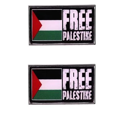 Palestine Flag Brooch Pins - Palestine Flag Pins Bulk Badge, Metal