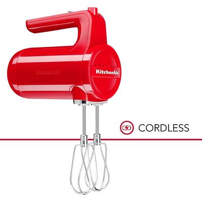 KitchenAid 9-Speed Candy Apple Red Hand Mixer with Beater and Whisk  Attachments KHM926CA - The Home Depot