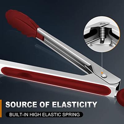 Cooking Tongs Heat Resistant 600 Degree Stainless Steel Kitchen