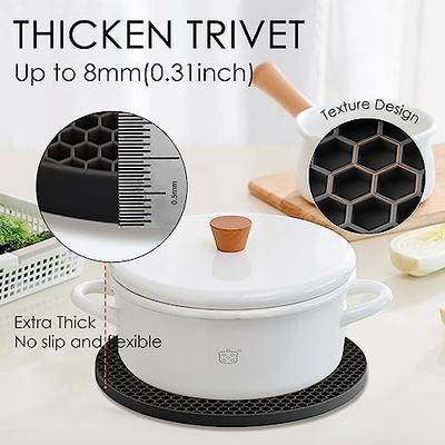 Kitchen Trivets 4 Pieces Non-slip Heat Resistant Silicone Mat Pan Hot Pan  Stand