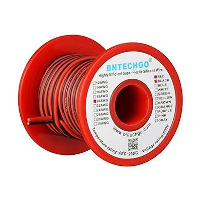 BNTECHGO 10 Gauge Silicone Wire Ultra Flexible 6 Feet(Black and Red Each  Color 3 ft) High Temp 200 deg C 600V 10 AWG Stranded Tinned Copper Wire