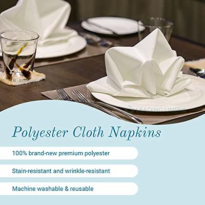 Pack of Restaurant Cloth Napkins 17x17 Inches Dinner Napkins