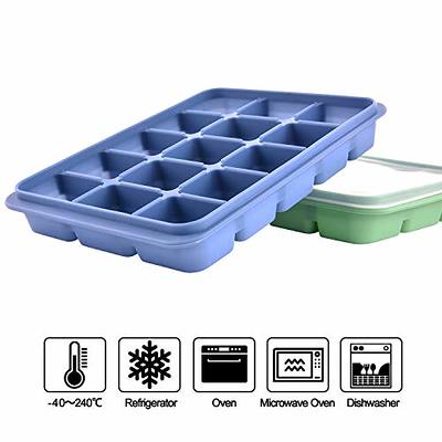 Stackable Silicone 6-grid Ice Cube Trays With Lid Super Easy