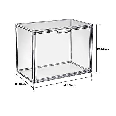  Acrylic Display Case Clear Plastic Purse and Handbag Storage  Organizer for Closet, Stackable Acrylic Storage Boxes with Magnetic Door  for Collectibles Shoes Wallet Cosmetic Book Toys Display (12 Pack): Home 