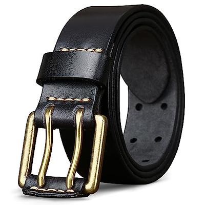 Genuine Dickies Men's 38 mm Industrial Strength Black Leather Belt