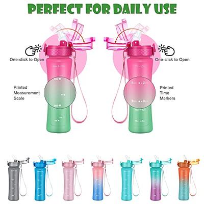 Oldley 12 oz Water Bottle for Kids BPA Free Reusable With Straw/Chug 2 Lids  Leak-Proof Gift for Toddler Boys Girls 