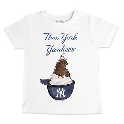 Infant Tiny Turnip White New York Yankees Sundae Helmet T-Shirt