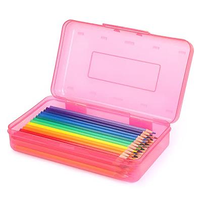 Mr. Pen- Pencil Box, 2 Pack, Assorted Color, Pencil Case for Kids, Pencil  Box for Kids, Plastic Pencil Box, Hard Pencil Case, School Supply Box,  Crayon Box Storage, Plastic Box, Small Storage