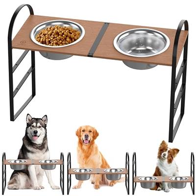 Alpeir Elevated Dog Bowls for Large Dogs, Raised Dog Bowl Stand