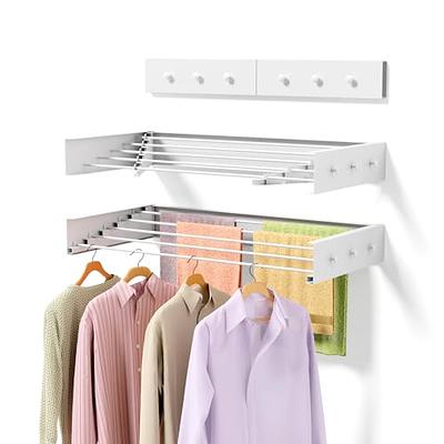 Bigzzia Clothes Drying Rack Folding Drying Rack Clothing 4 Tier Clothes  Horses Rack Stainless Steel Laundry Drying Rack with Two Side Wings Grey  Gray