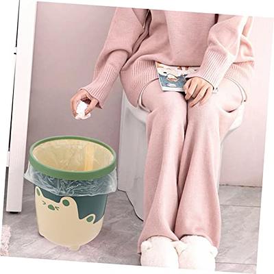 1pc Pink Mini Bear Shaped Desktop Trash Can With Lid, For Bedroom