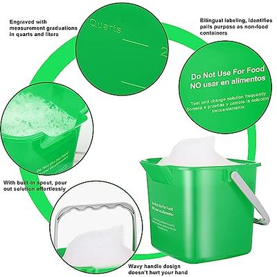 Roshtia 6 Pcs 3 Quart Cleaning Bucket Small Sanitizing Square Bucket  Detergent Pail for Home Commercial Restaurant Kitchen Office School (Green)  - Yahoo Shopping