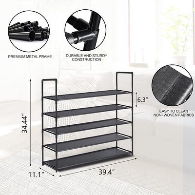 5 Tiers Metal Durable Sturdy Shoe Rack Shoes Organizer Storage