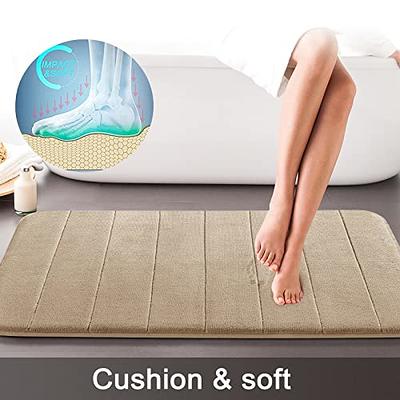  YIHOUSE Extra Thick Memory Foam Bath Mat, 20 X 32 Brown Ultra  Soft Bath Mats for Bathroom Non Slip Super Absorbent Bathroom Rugs Machine  Washable Solid Bath Rug for Bathroom Floor 