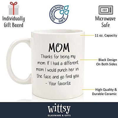 Funny Gift for Mom From Son - Luckiest Mom Coffee Mug - Birthday Christmas  Gifts