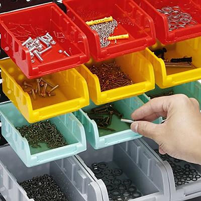 XDOVET Garage Organizer Bins, 30PC Wall Mount Storage Small Parts Bins With  Peg Board And Install Screws, Store Your Nuts, Bolts, Screws, Nails, Beads