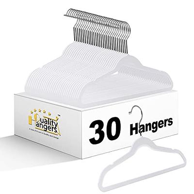 Zober Velvet Baby Hangers for Closet - Pack of 30 Non Slip Toddler Hangers  for Shirts, Pants & Dresses w/ Swivel Hook - Durable Infant Hangers w/