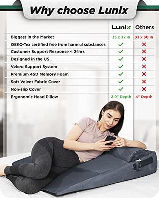 DMI Ortho Bed Wedge, Elevated Leg Pillow, Supportive Foam Wedge Pillow for Elevating Leg, Improved Circulataion, Reducing Back Pain, Post Surgery