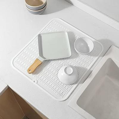 MicoYang Silicone Dish Drying Mat for Multiple Usage,Easy  clean,Eco-friendly,Heat-resistant Silicone Mat for Kitchen Counter or  Sink,Refrigerator or