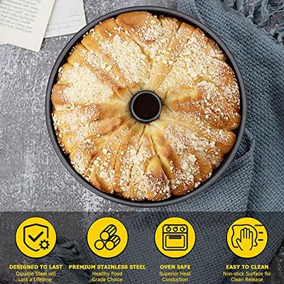 E-far Angel Food Cake Pan, 10-Inch Non-stick Tube Pan for Baking Pound  Chiffon Cake, One-piece Design, Easy Release & Clean - Yahoo Shopping