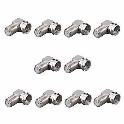 10 pack F-Type Quick Connect Push-On Coaxial Coax Cable Adapter for TV  Antenna