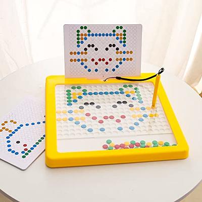VATOS Magnetic Drawing Board for Toddlers 1-3, Doodle Board with Magnetic  Pen and Colourful Beads(Sealed), Magnetic Dot Art Preschool Toy, Travel  Toys Gift for Boys Girls Age 1-6 Year Old